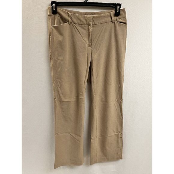 Unknown Pants - Womens Mid waist Flat Front Ankle Length Chino Dress Pants Khaki Size 6